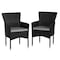 Flash Furniture Black Wicker Patio Chairs & Cream Cushions, PK 2 2-TW-3WBE074-BK-GG - alternate 7
